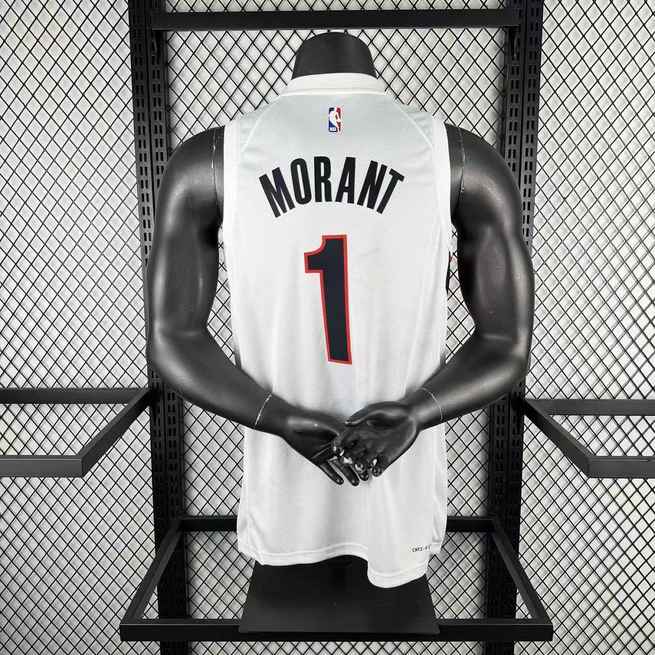2026 Trail Blazers White No. 1 MORANT NBA Jersey