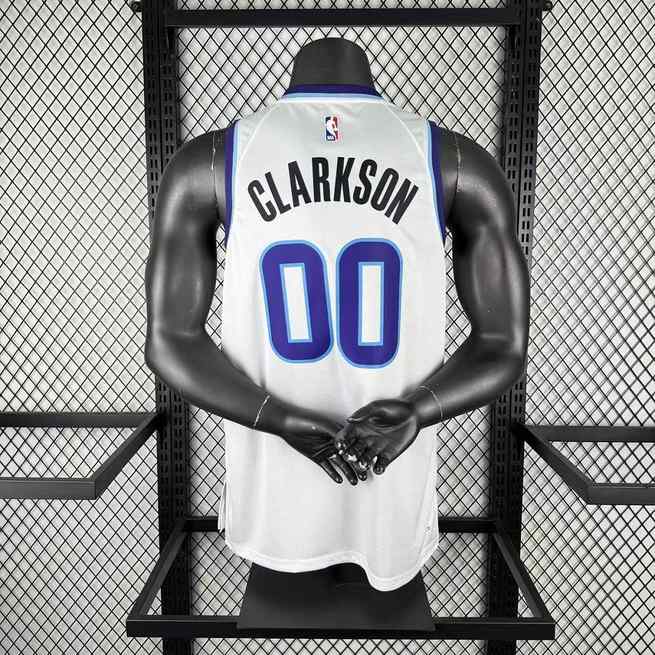 2026 Utah Jazz White No. 00 CLARKSON NBA Basketball Jersey