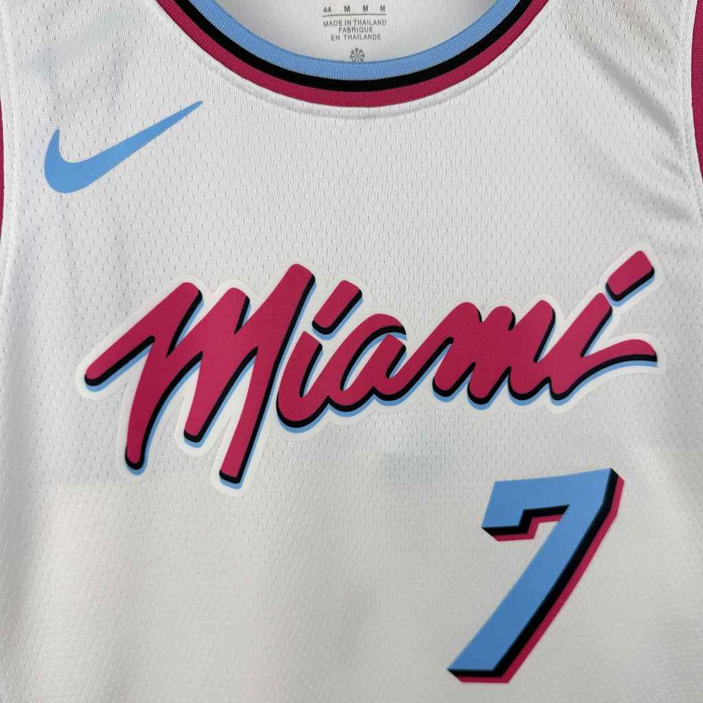 Miami Heat Crew Neck White NBA Jersey No. 7 ANTETOKOUNMPO