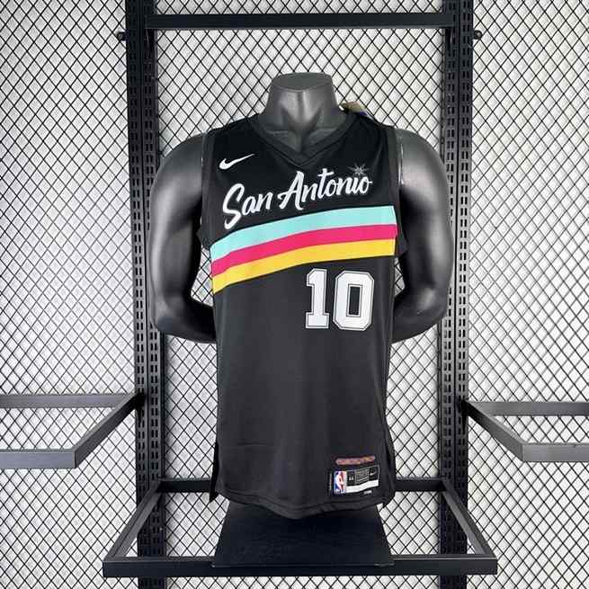 San Antonio Spurs 2026 City Edition Black jersey SOCHAN#10 S-XXL