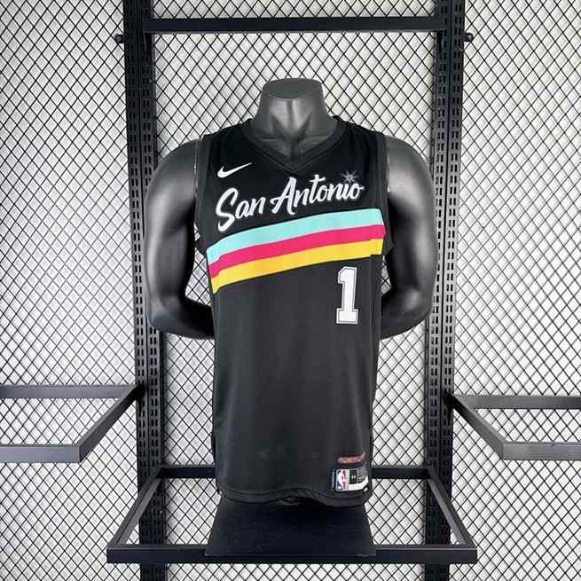 San Antonio Spurs 2026 City Edition Black jersey WEMBANYAMA#1 S-XXL
