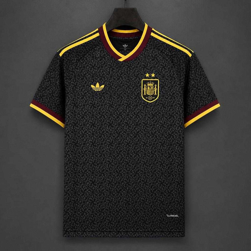 2026 Spain Trefoil Black Special Edition Soccer Jersey S-4XL