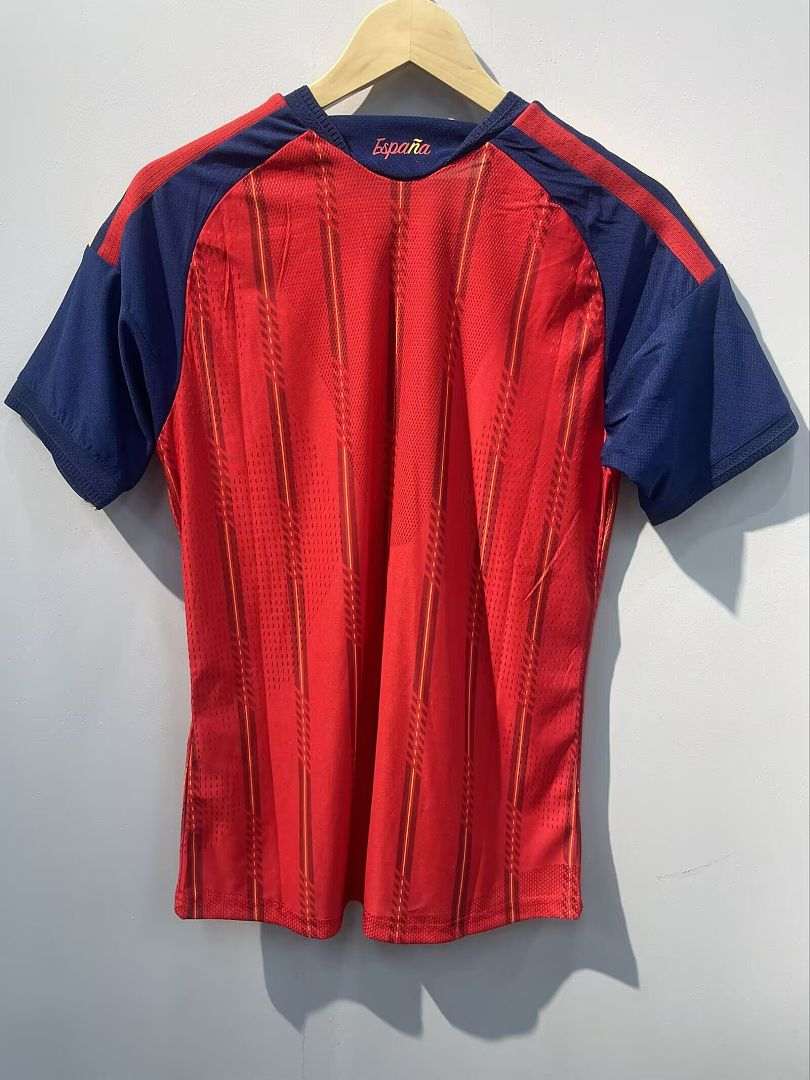 2026 Spain Two-Star Home Red MLB Style Soccer Jersey S-2XL