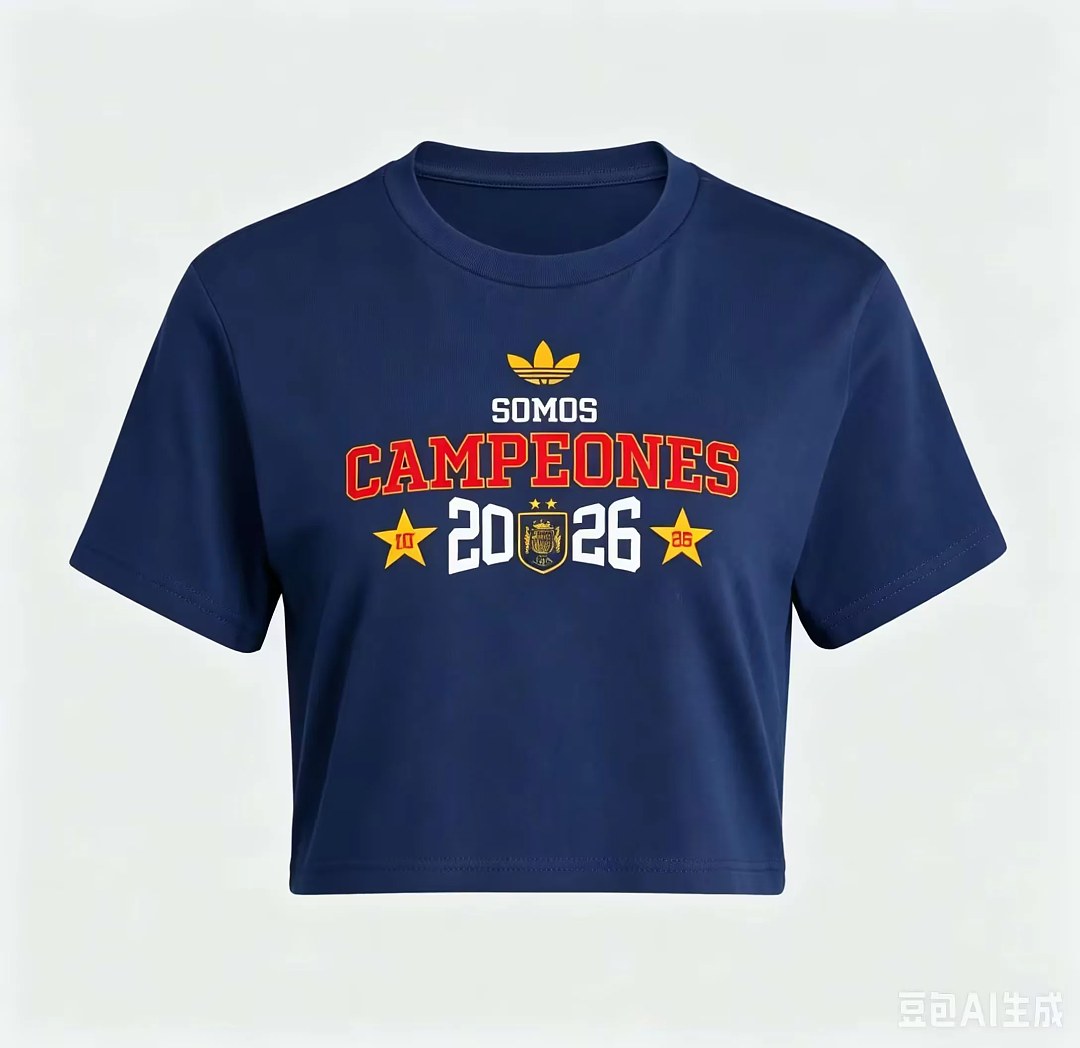 2026 Spain World Cup Champion Cropped T-Shirt S-XL