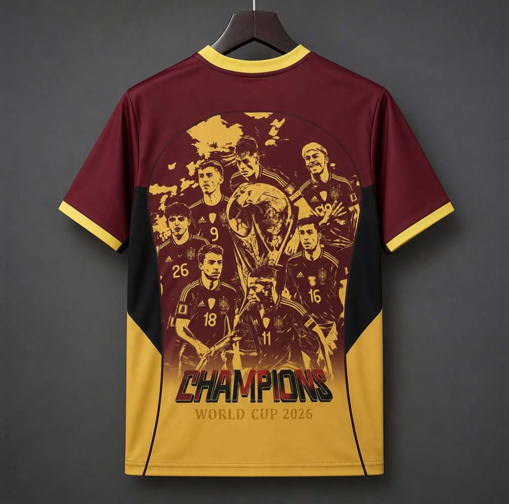 2026 Spain World Cup Champion Wine Special Soccer Jersey