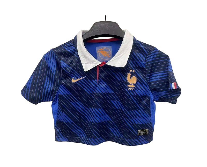 2026 Women's France Home Crop Top World Cup