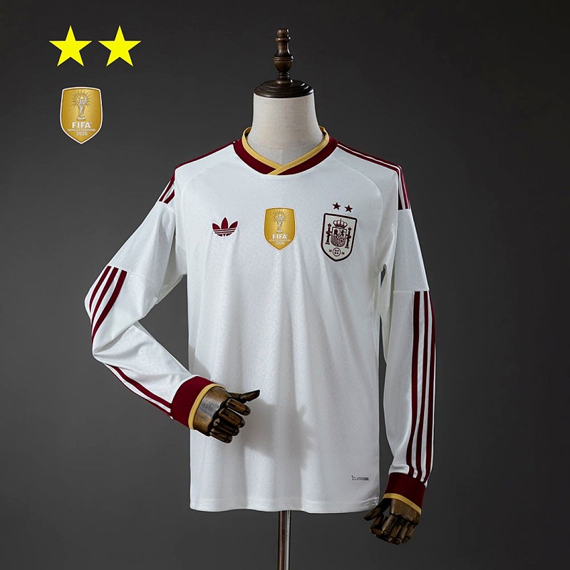 Spain 2026 Away 2-Star Champion Edition Long Sleeve Jersey