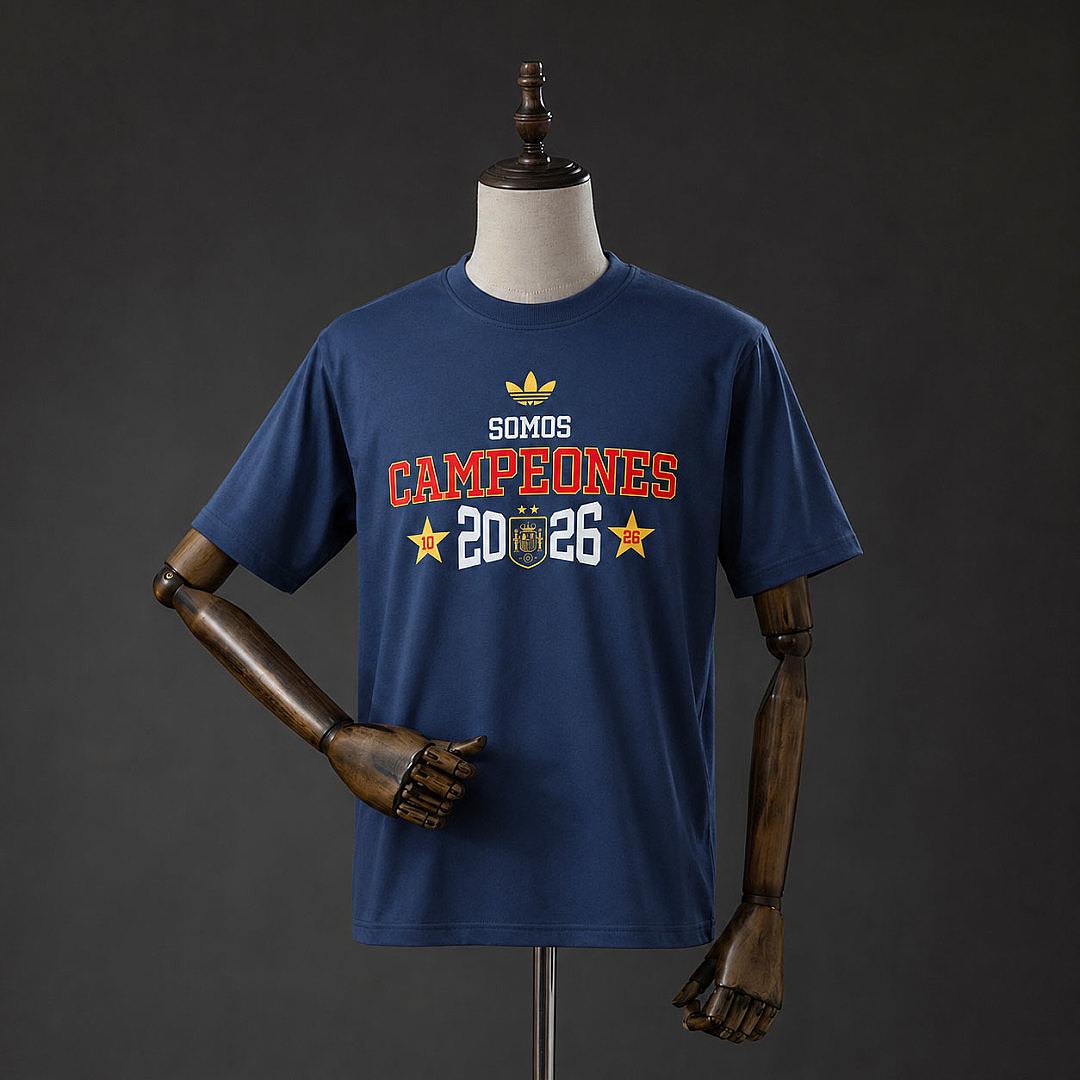 Spain We Are Champions T-Shirt Blue