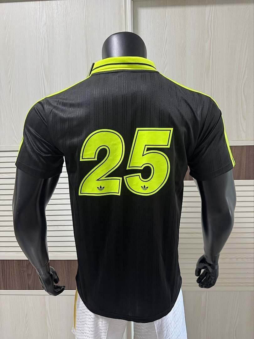 2025/26 AD x Oasis Tour Jacquard Black and Green font 25 Player Version Jersey S-2XL