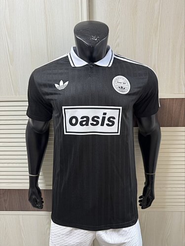 2025/26 AD x Oasis Tour Jacquard Black font 25 Player Version Jersey S-2XL