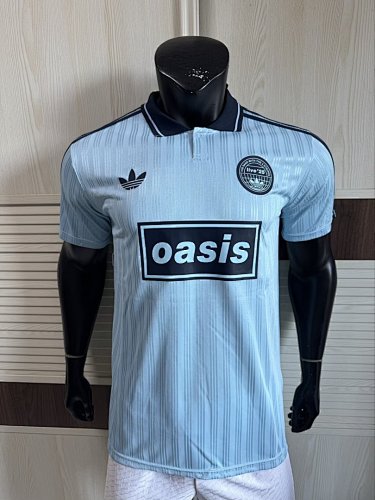 2025/26 AD x Oasis Tour Jacquard Blue font 25 Player Version Jersey S-2XL