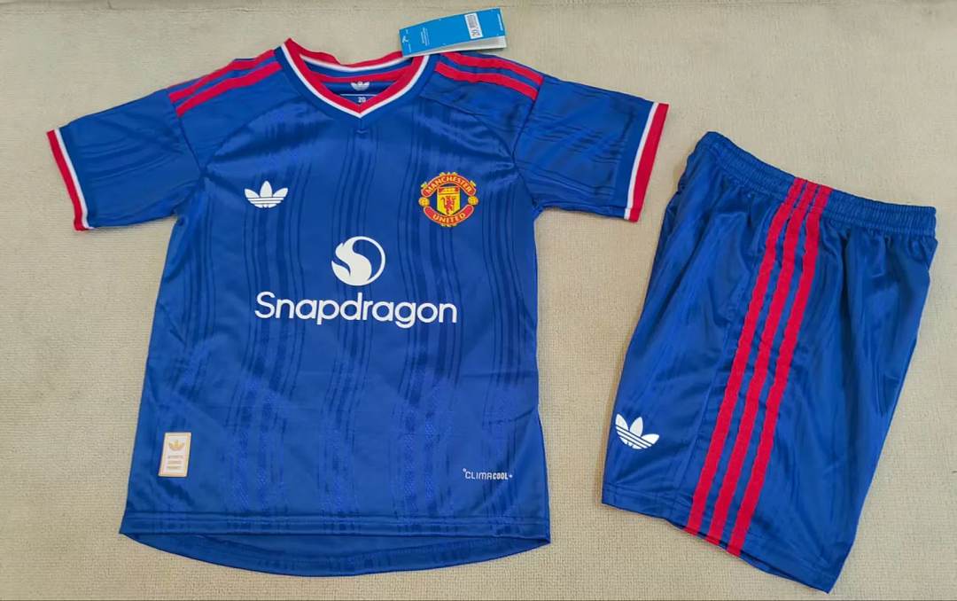 2026/27 Manchester United Away Player Version Kids Kit Soccer Jersey Size 16-28