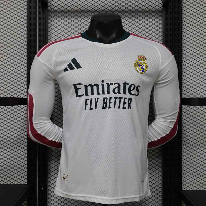 2026/27 Real Madrid Home Long Sleeve Player Version Jersey S-2XL