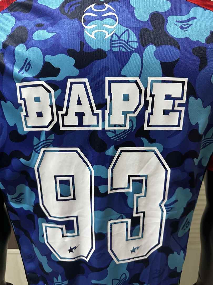 2026 BAPE X ADIDAS Blue and Red Player Version Soccer Jersey S-2XL