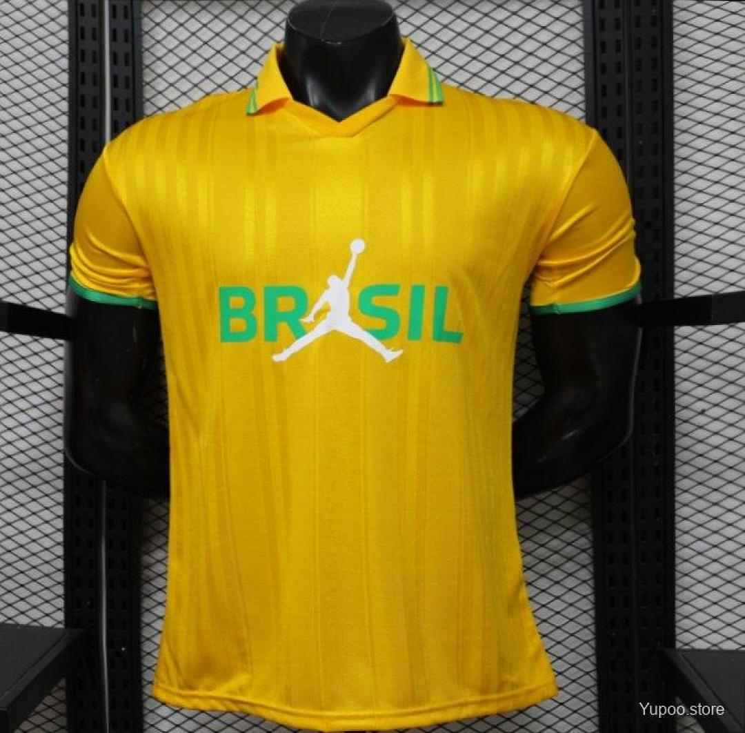 2026 Brazil × Jordan Brand Yellow Special Edition Player Version Jersey
