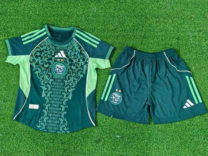 25-26 A37 Algeria green player version kid kit size 16-28