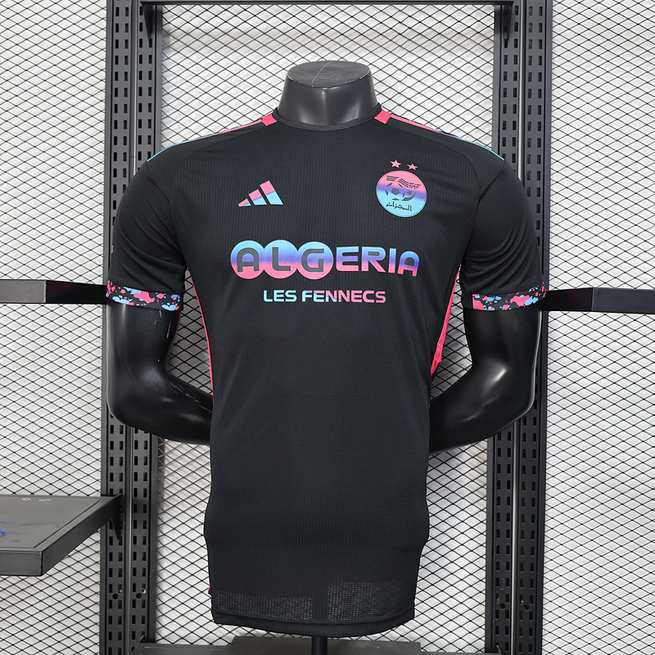 25-26 Algeria special version black pink Player Version soccer jersey size S-2XL