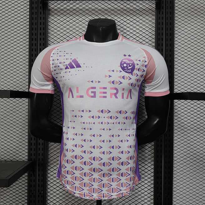 25-26 Algeria special version white pink Player Version soccer jersey size S-2XL