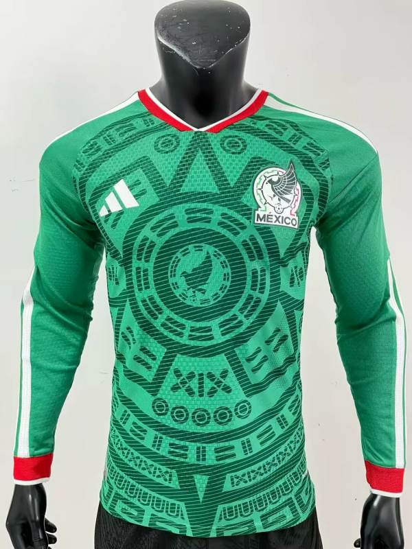 25-26 Mexico home long sleeve player version jersey