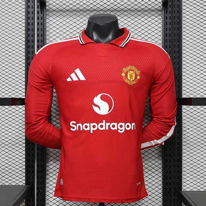 26-27 Player Manchester United Home Long Sleeve Kit S-3XL Cheap Football Jersey Wholesale Yupoo