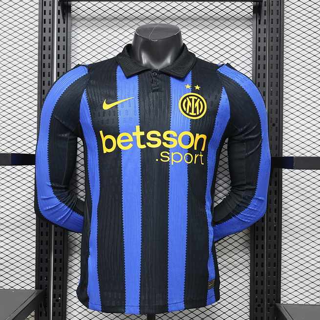 26-27 Players Inter Milan Home Long Sleeve Kit S-3XL Cheap Football Jersey Wholesale Yupoo