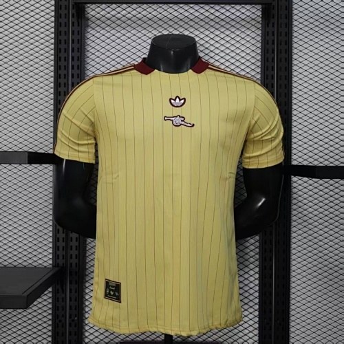 Arsenal 2025/26 Yellow Retro Model player version Jersey