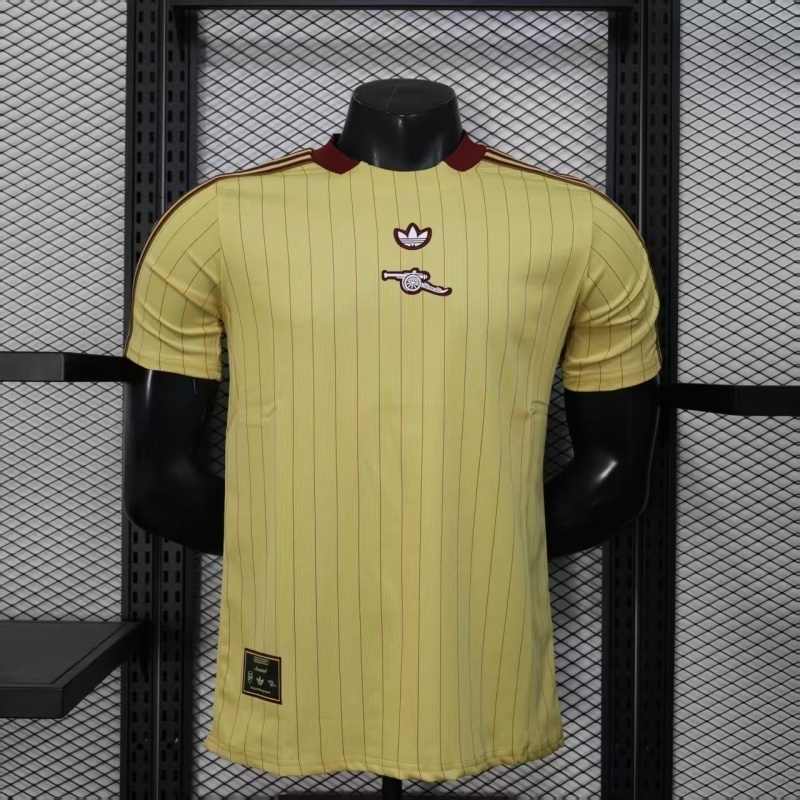 Arsenal 2025/26 Yellow Retro Model player version Jersey