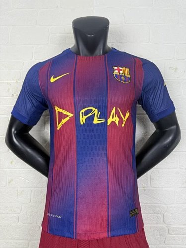 Barcelona 2025/26 Home Player version jersey With New Sponsor