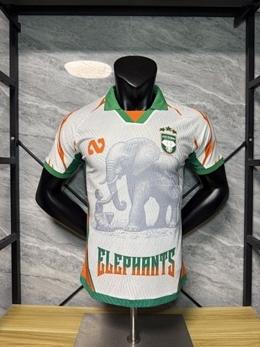 Ivory Coast 2025/06 white Special Player Version soccer jersey size S-2XL