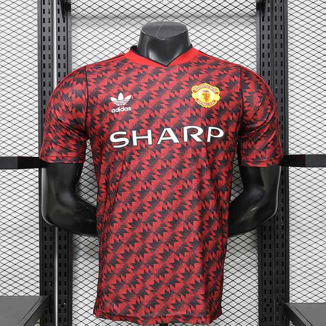 Manchester United 2025/26 Red Retro Version Player Version Jersey S-2XL