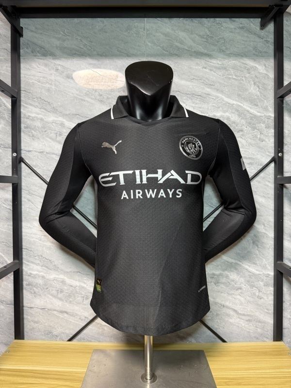 Manchester city 2025/26 away long sleeve Jersey Player Version