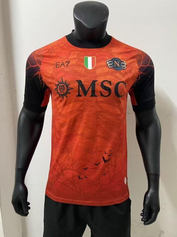 Naples Napoli 2025/26 Halloween version Red Player Edition soccer Jersey S-2XL