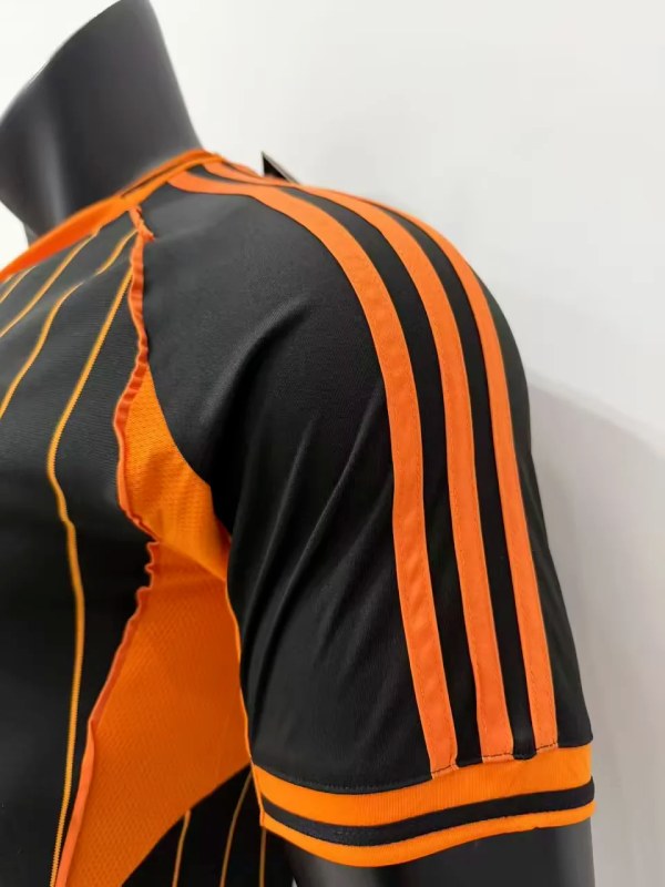 Real Madrid 2025/26 black orange Player Version Baseball jersey size S-2XL