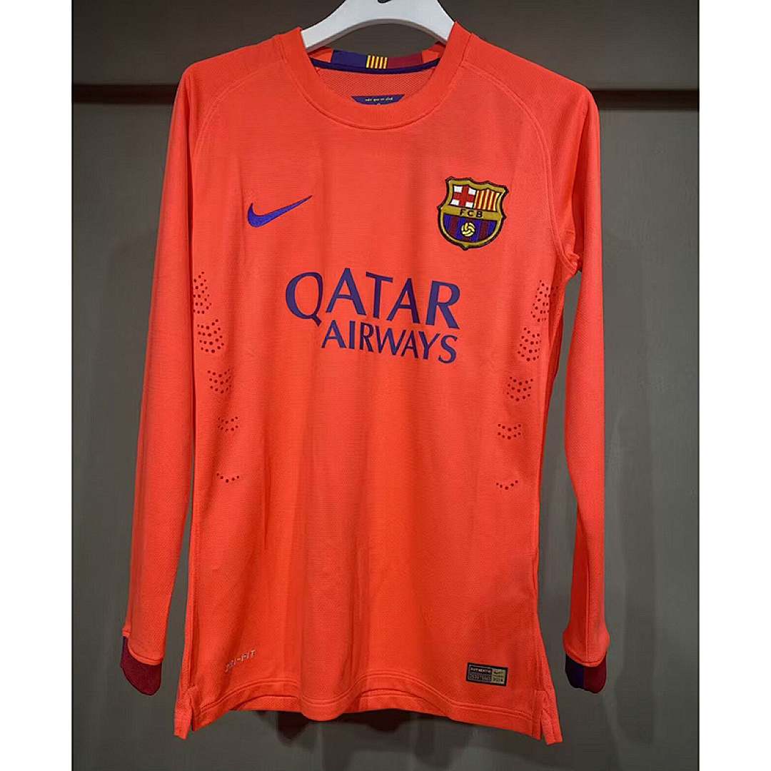 Retro Barcelona 2014/15 Away Long Sleeve player version Jersey
