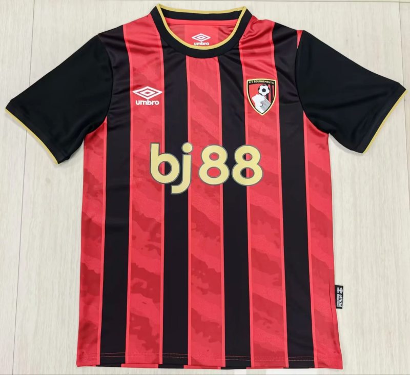 25-26 Bournemouth home soccer jersey