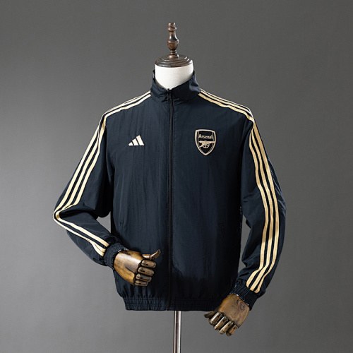 Arsenal 2025/26 Black Reversible Windbreaker