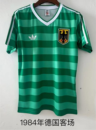 1984 Germany away retro soccer jersey size S-2XL