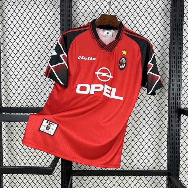AC Milan 1997/98 Away Red Retro Jersey