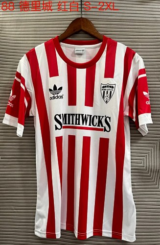 Retro 1988 Derry City home soccer jersey size S-2XL
