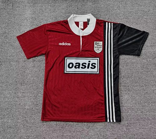 Retro 1996 Bolt Makers Arms FC Oasis red jersey size S-4XL