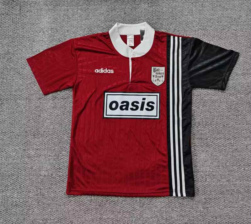 Retro 1996 Bolt Makers Arms FC Oasis red jersey size S-4XL