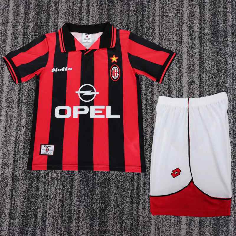 Retro AC 1997-98 home soccer jersey size 16-28
