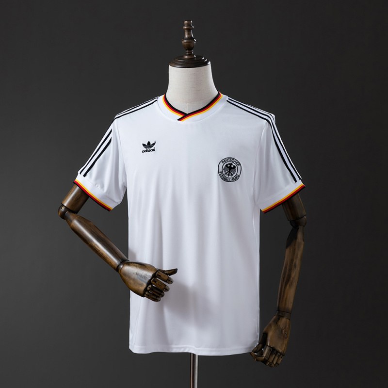 Retro Germany 1986 home soccer jerseys