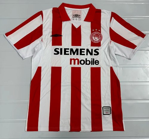 Retro Olympiacos 2004/05 home soccer jersey size S-2XL