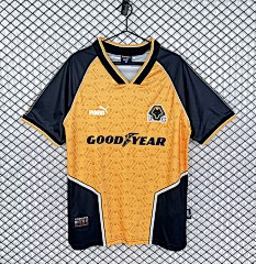 Retro Wolverhampton Wanderers 1996/98 home soccer jersey size S-2XL