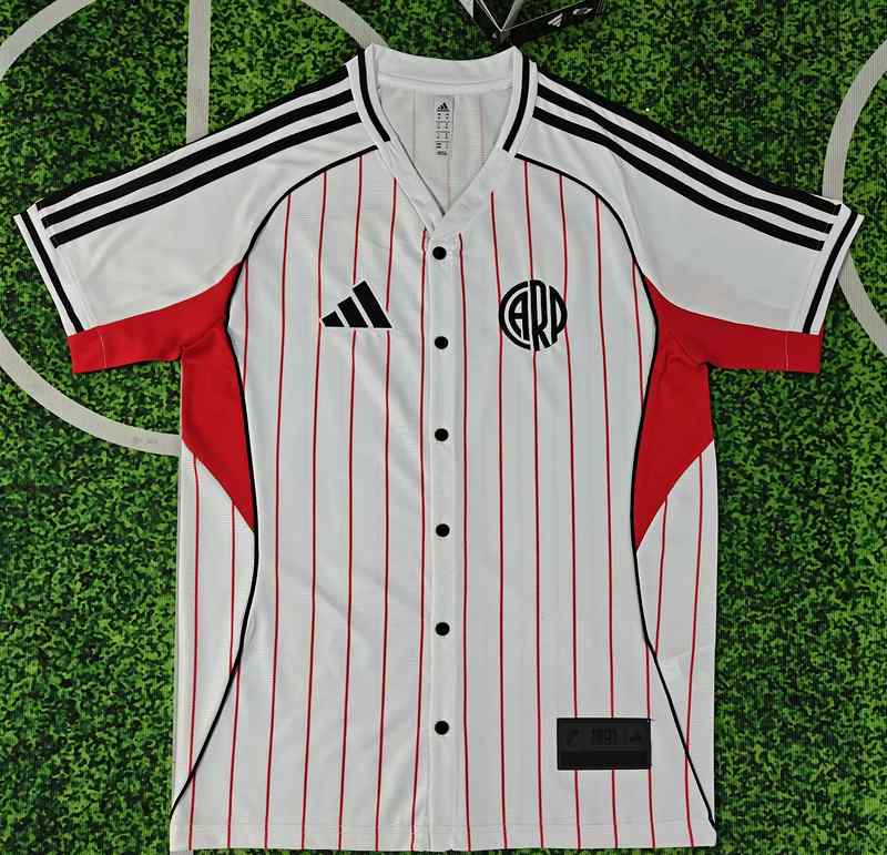 25-26 River Plate white baseball jersey