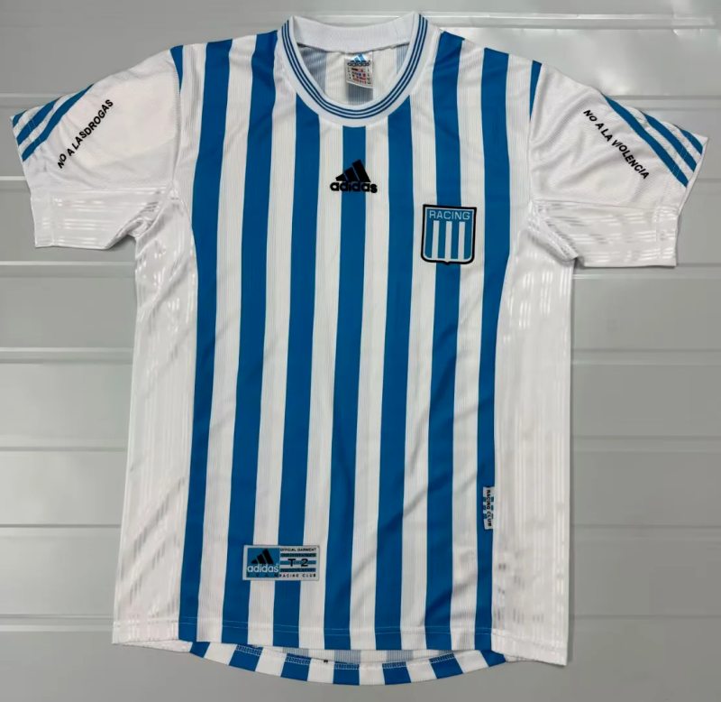 Retro 99-00 Racing Club de Avellaneda home soccer jersey size S-2XL