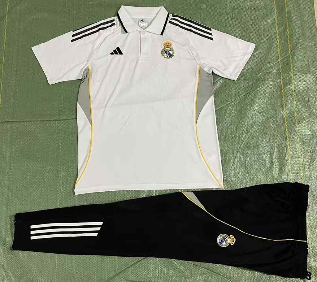 Real Madrid 2025/26 White POLO Suit