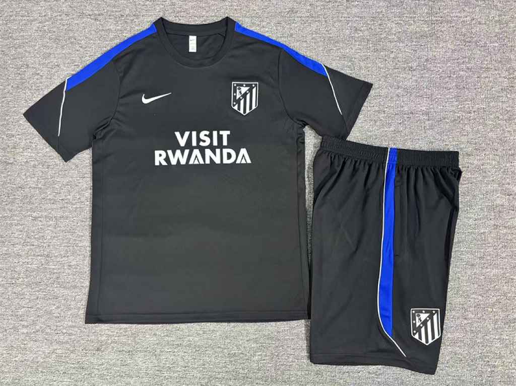 2026/27 Atletico Madrid Black Training Kids Kit Size 16-28