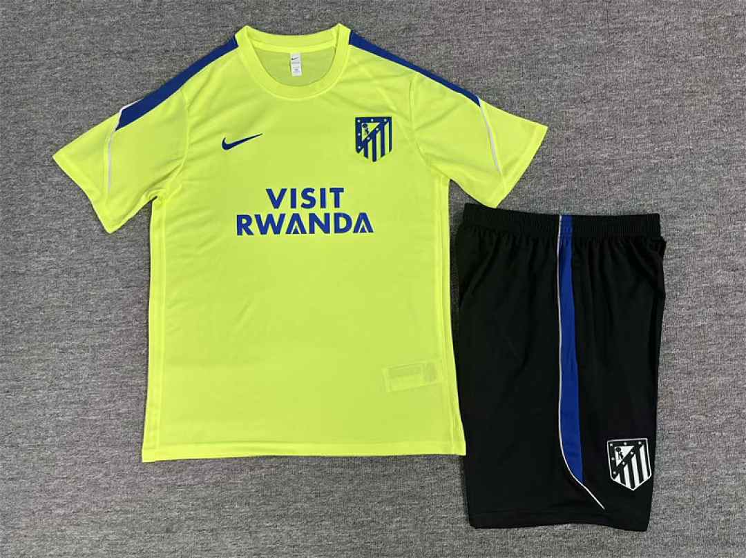 2026/27 Atletico Madrid Fluorescent Green Training Kids Kit Size 16-28